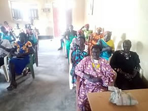 Project team concluded women group training on business skills in Malualkon of Aweil East County